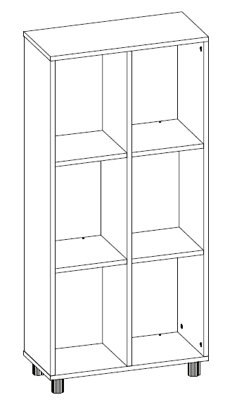 Furnilux Sharons choice-Boekenkast-Vakkenkast - 57x26x122cm - vtwonen shop