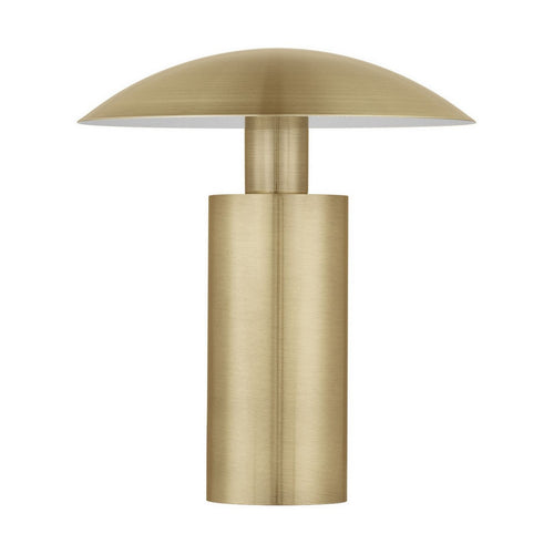 Nova Luce KARPOS Geïntegreerde LED-tafellamp in antiek messing goudkleur, 5W 264lm 3000K, aan/uit-schakelaar.