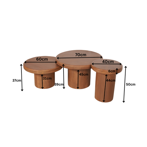 Starfurn  salontafel Maya - bruin - 70x70x45cm