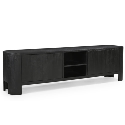 Giga Meubel Tv-Meubel Mitchel - Mangohout - Zwart - 200cm - vtwonen shop