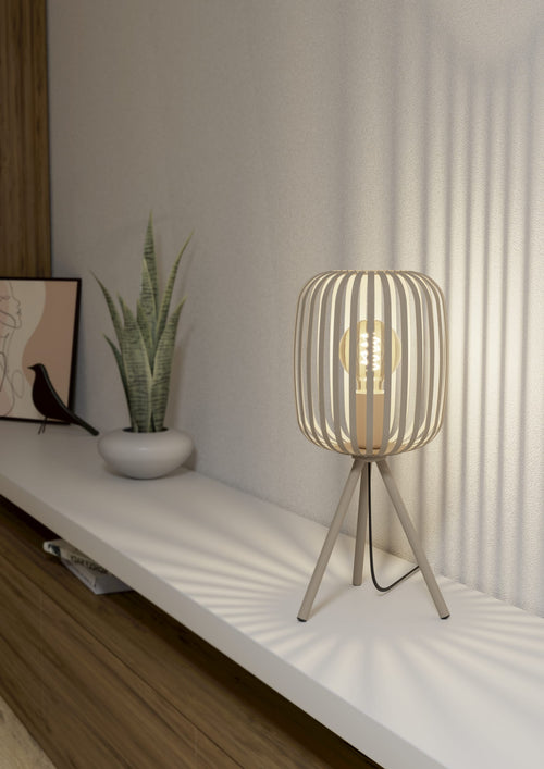 EGLO tafellamp Romazzina - e27 - ø 20 cm - zandkleur - vtwonen shop