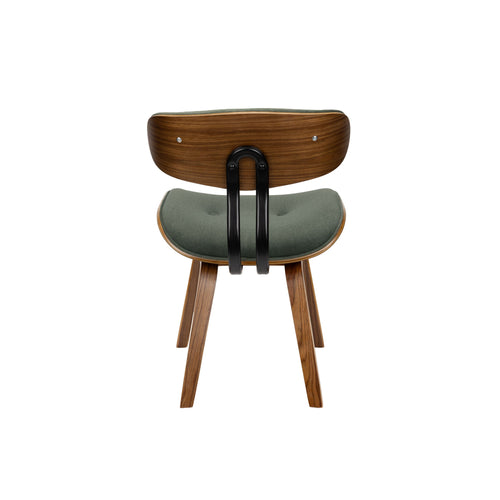 Dutchbone Blackwood Eetkamerstoel Walnootkleur/ Groen