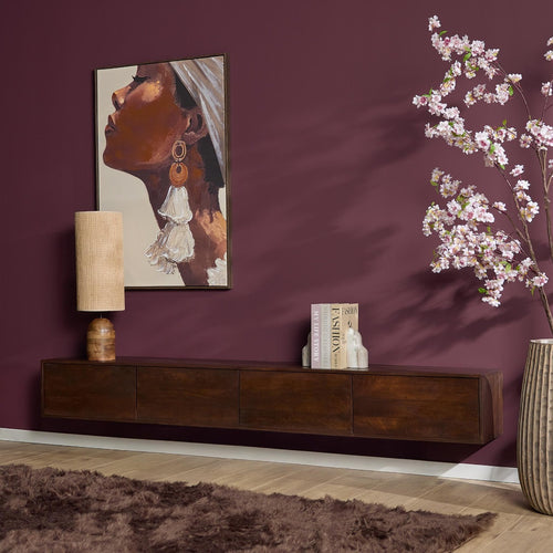 StarFurn Tv-meubel Vision - Zwevend Bruin Hout - 240x35x30cm