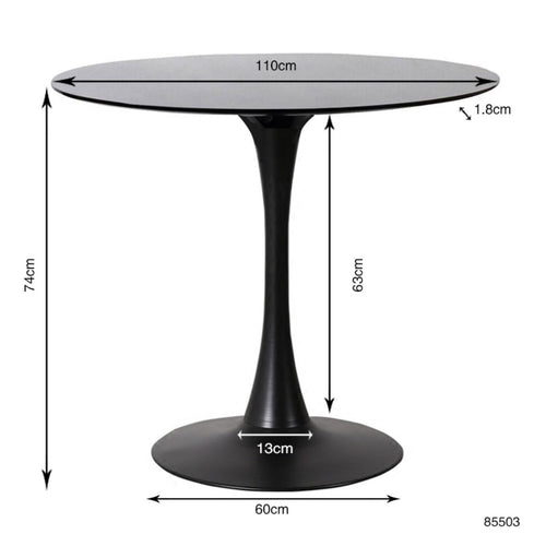 Kare Design Eettafel Schickeria Ø110cm zwart - vtwonen shop