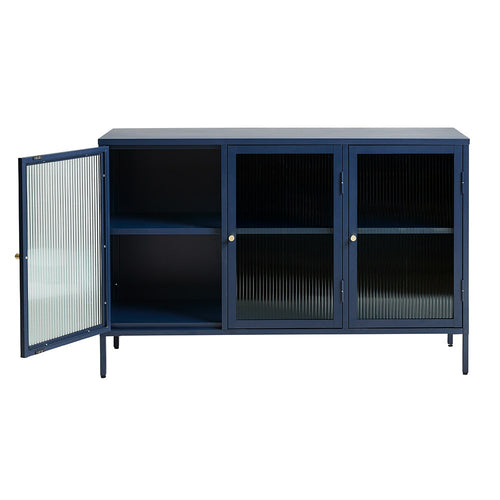 Olivine Katja metalen sideboard blauw - 132 x 40 cm - vtwonen shop