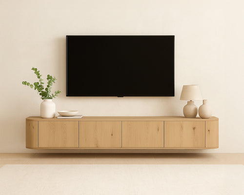Livingfurn tv-meubel Novero Zwevend - bruin - 35x220x33 - vtwonen shop