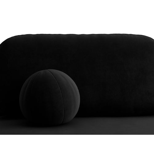 Cosmopolitan Design - Slaapbank met opbergdoos Sophia 3-zits, flueel zwart - 110x202x89cm