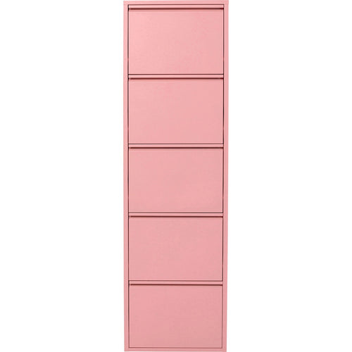 Kare Design Schoenenkast Caruso - roze - 5 laden