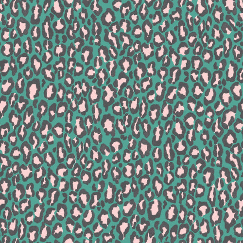 ESTAhome behang panterprint turquoise - 50 x 900 cm - 132202