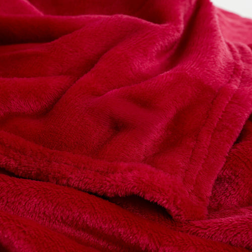 Mica Decorations Famke Fleece Plaid - L180 x B130 cm - Rood - vtwonen shop