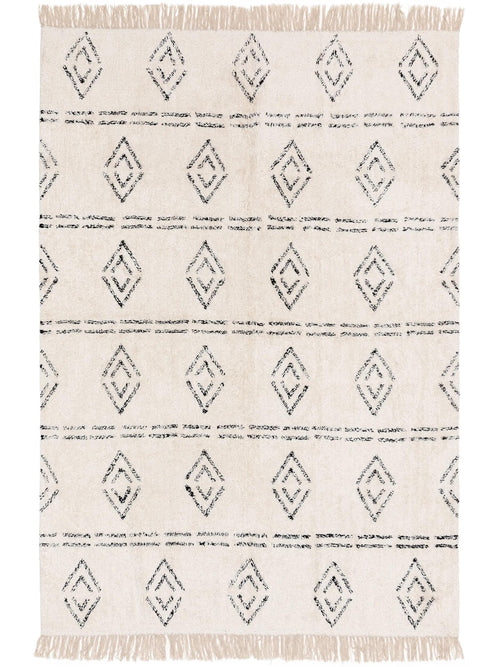 benuta wasbaar katoenen vloerkleed Naomi - crème - 120x170 cm