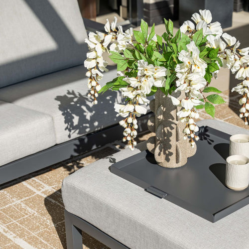 Garden Impressions loungeset Coba 4-delig donker grijs - valley sand
