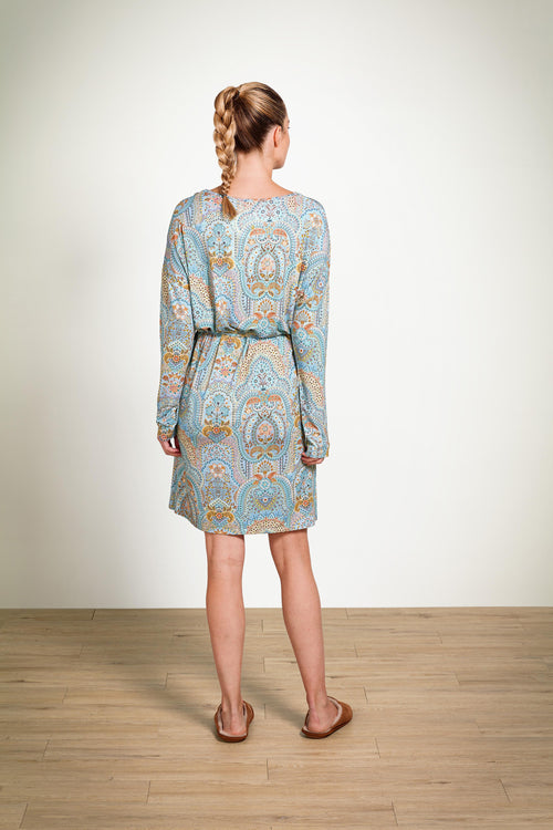 Pip Studio - Dido Nachthemd Lange Mouw Dames - Jabali - Blauw - S - vtwonen shop