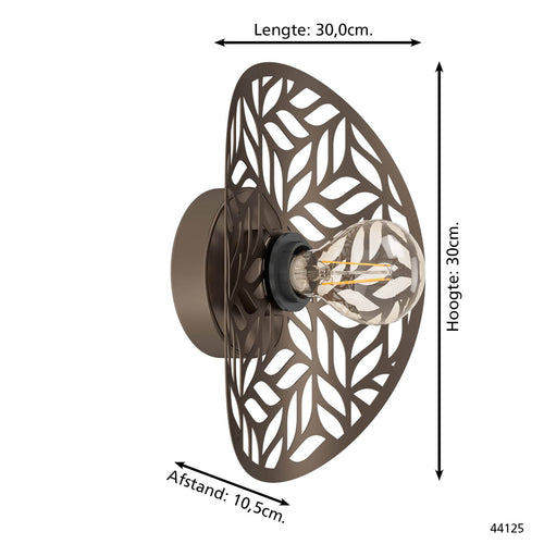 EGLO wandlamp Swaby - 30 cm - brons - vtwonen shop