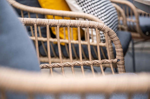 5-persoons ronde tuinset - Edison tafel - 5 Margriet stoelen