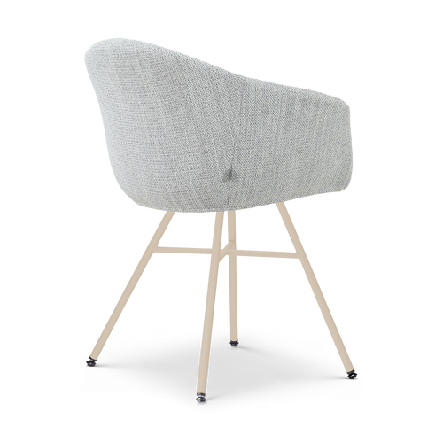 Nolon Noa-Otis eetkamerstoel grijs melange - beige onderstel