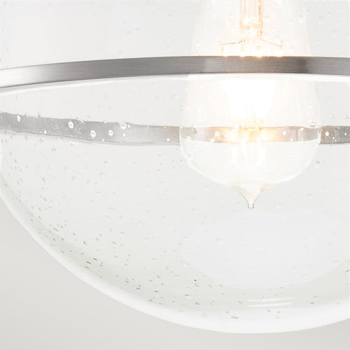 Elstead Hinkley Somerset Globe Plafondlamp Geborsteld Nikkel