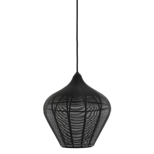 Light & Living hanglamp  - zwart - 27x27x29.5 cm