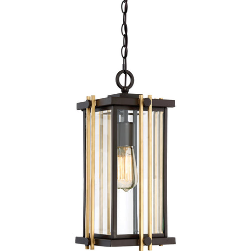 Elstead Goldenrod - 1 lantaarn met lichte middellange ketting - bronzen afwerking, E27