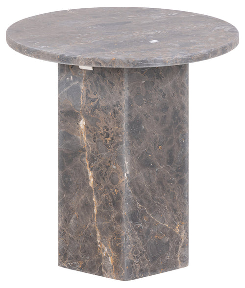 Loff Design Bijzettafel Arezzo - ø50 cm - Bruin Marmer - vtwonen shop