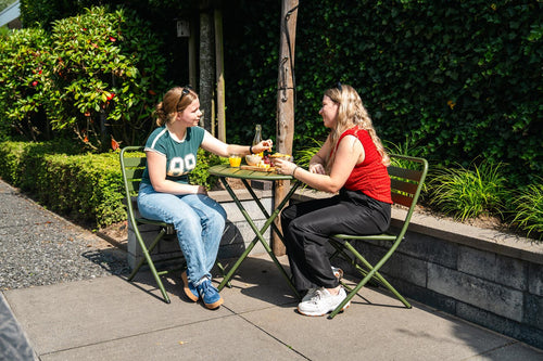 MaximaVida inklapbare metalen ronde tuintafel Max 70 cm olijfgroen - vtwonen shop