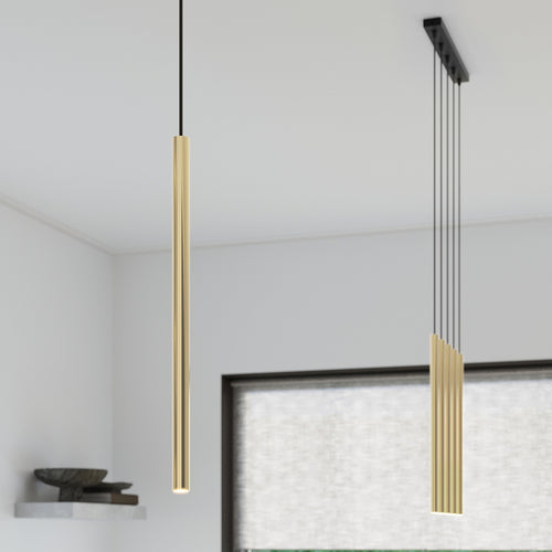 Sollux Lighting Hanglamp PASTELO 3L goud gepolijst - 30x5x90cm