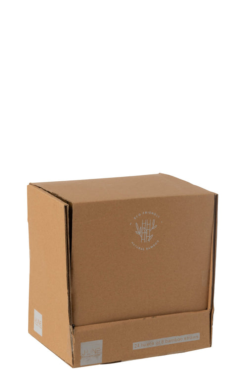 J-Line rietje - bamboe - naturel - 4 dozen van 8 stuks