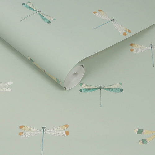 Sophie Allport Vliesbehang Kinderkamer - Watercolour Dragonfly Pale Sprig