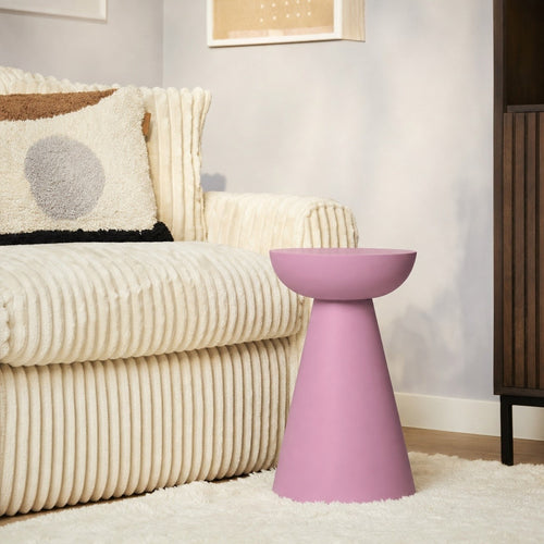 StarFurn Bijzettafel Owen - Rond Roze Hout - 30x30x42cm