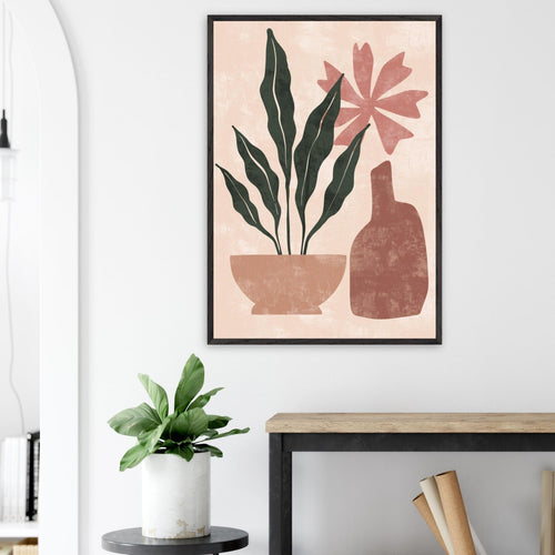 Artfulprints Poster Boho – Terracotta greenery   - 50x70 cm - Meerkleurig