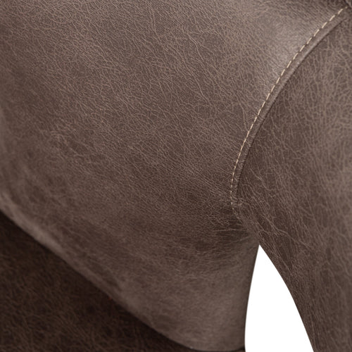 WOOOD eetkamerstoelen Permit - Leerlook - Zwart/Grijs - Set van 6