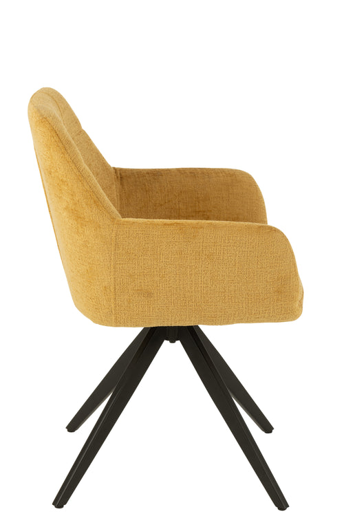 J-Line stoel Louna - ijzer/acryl - oker - vtwonen shop