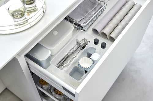 Yamazaki Stapelbare Lade Organizer - diep | smal - Tower - Wit