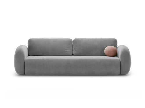 Cosmopolitan Design Slaapbank met opbergdoos Tonale 3-zits, flueel donkergrijs - 105x262x88cm