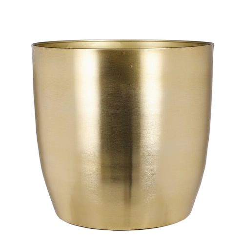 Mica Decorations Alano Bloempot - H27 x Ø28 cm - Metaal - Goud