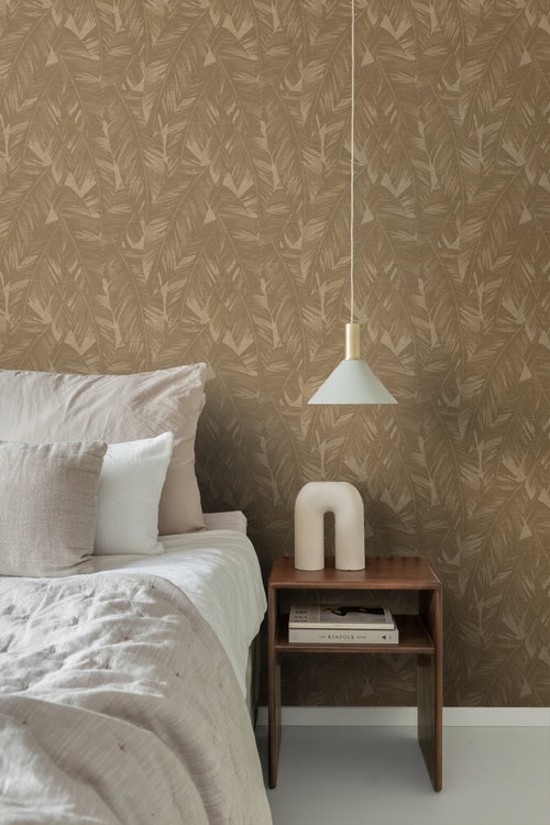 Origin Wallcoverings behang bananenbladeren donker beige - 50 x 900 cm - 348055 - vtwonen shop