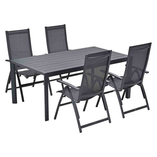 Taste by 4 Seasons tuinset Cadiz - Adana - donker grijs - 180x100 cm - 5-delig