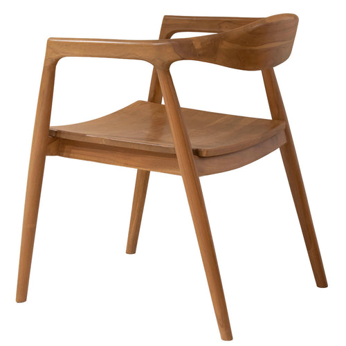 DÉJA Living Tuinstoel Liva - Teakhout - Naturel - Set van 2