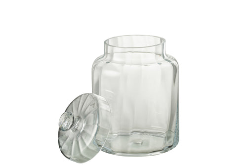 J-Line voorraadpot Elia - glas - transparant - medium - vtwonen shop