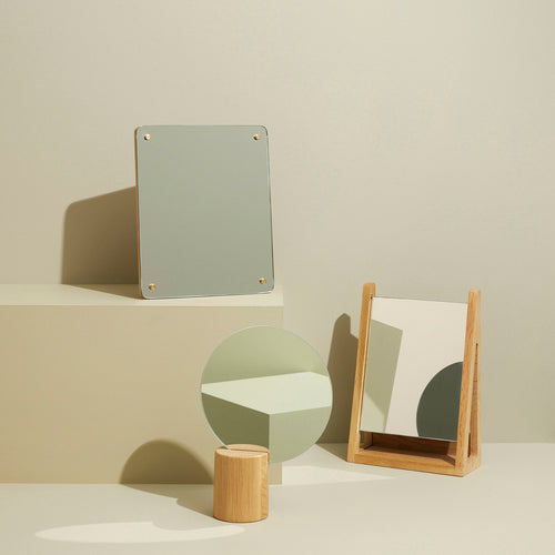 Hübsch tafelspiegel Smize - mdf/spiegelglas/eikenfineer - 25x9xh30cm