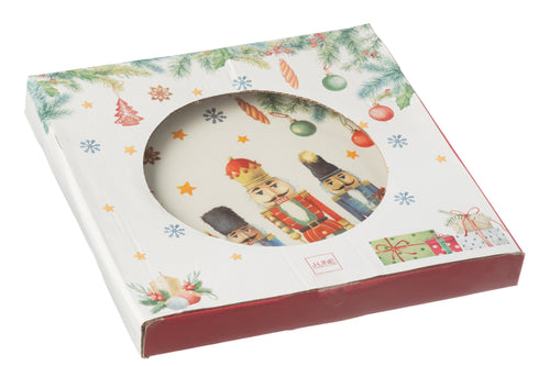 J-Line bord Rond Notenkraker - keramiek - wit - large - giftbox - vtwonen shop