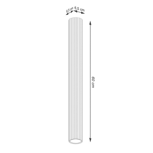 Sollux Lighting Plafondlamp KARBON 60 taupe - 6,5x6,5x60cm