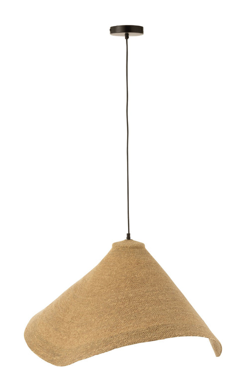 J-Line hanglamp Kegel - zeegras - naturel