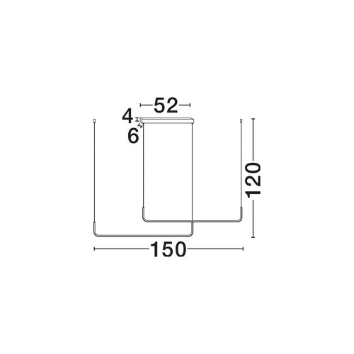 Nova Luce STRITA Hanglamp voor aan het plafond, Sandy Black Triac dimbare LED 40W 2856lm 3000K