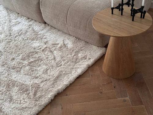 Hoogpolig vloerkleed Odelia beige/wit - Interieur05 - 150 x 80 cm - vtwonen shop