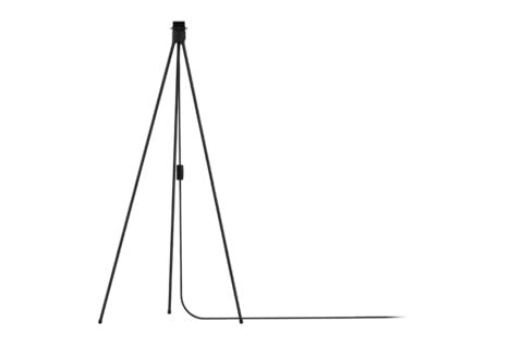 Umage Silvia Medium vloerlamp brushed steel - met tripod zwart - Ø 50 cm - vtwonen shop