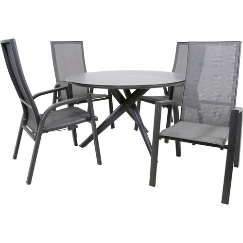 Lesli Living tuintafel Crest - zwart - Ø120x73cm