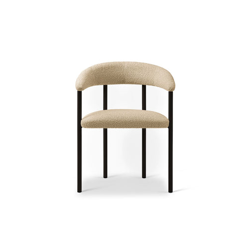 Set van 2 stoelen met gesp Lea boucle beige - 53.5x56.5x74cm