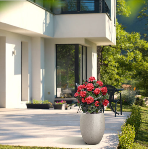 Maxifleur Geranium bol kunstplant 50cm UV rood