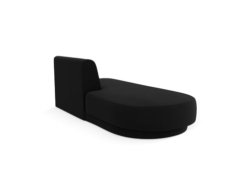 Micadoni - Module "Miley" 2 zitplaatsen, flueel zwart - 90x158x70cm